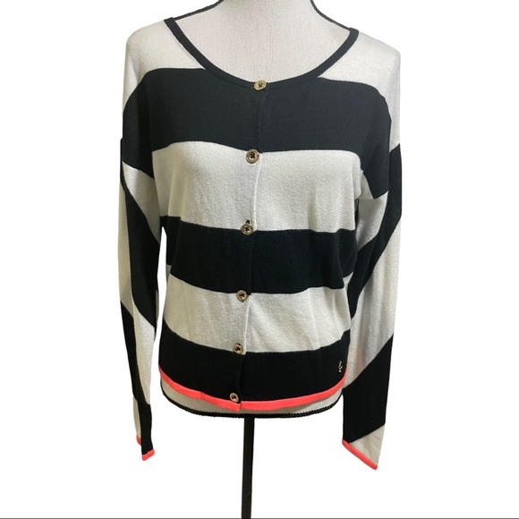 Juicy couture womens cardigan sweater button down. Striped size Small. - Picture 10 of 12